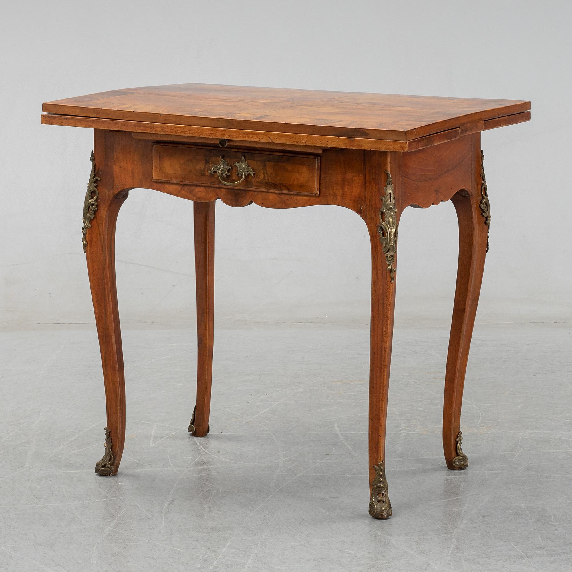 A rococo style card table. early 20th Century.
