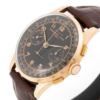 Aurora, "Chronographe Suisse Antimagnetic", armbandsur, kronograf, 37,5 mm.