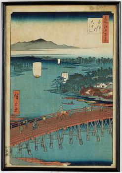 Ando Utagawa Hiroshige, färgträsnitt, Japan, 1800-tal.