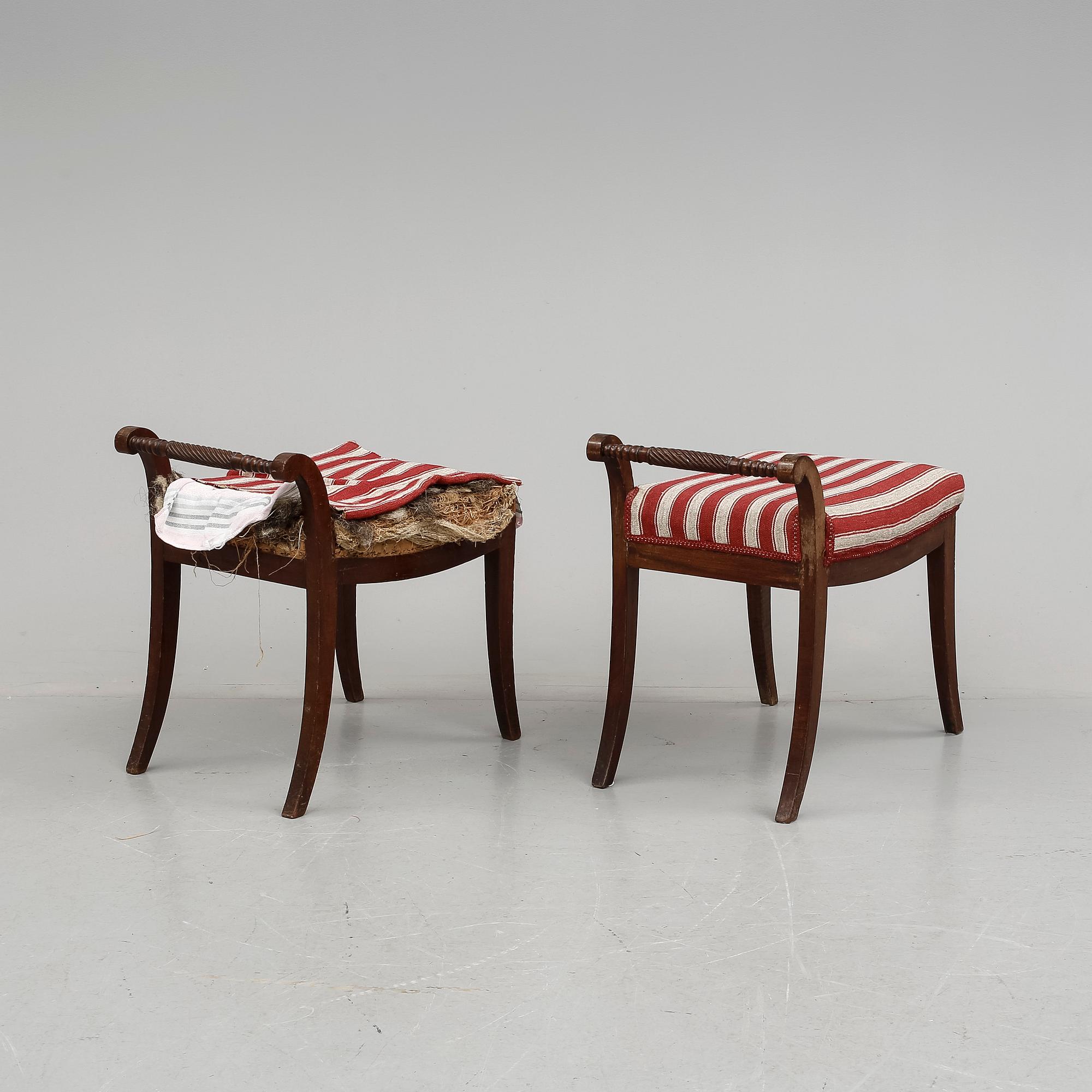 BANKETTER, ett par, Karl-Johan, 1800-talets början.