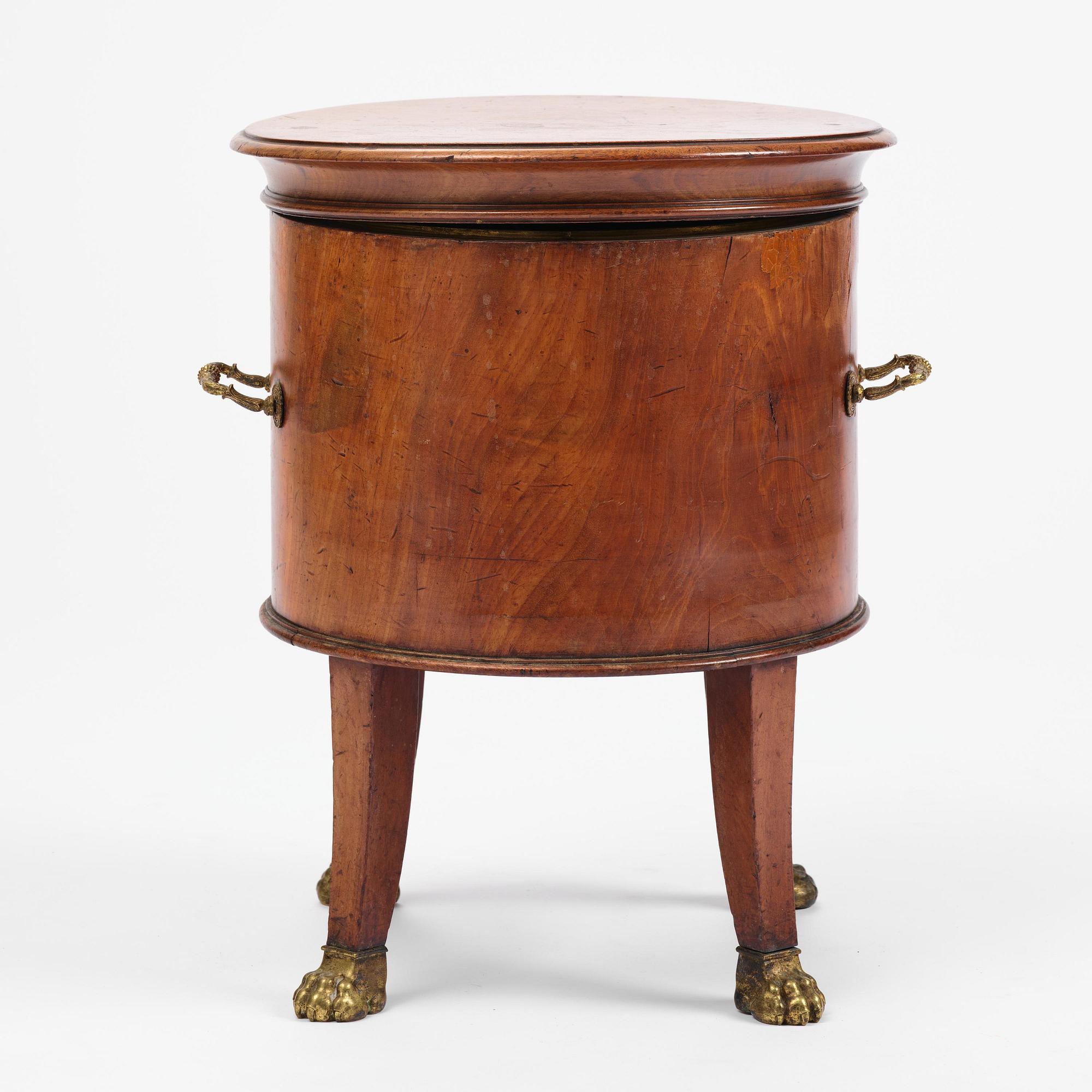 A George III mahogany wine cooler, later part 18th century.