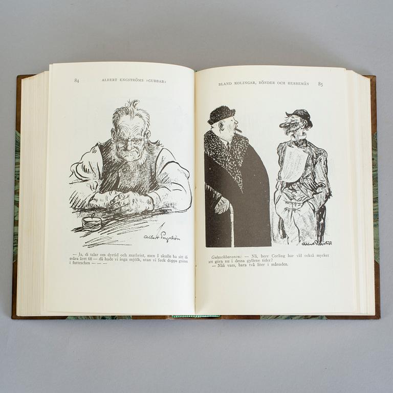 ALBERT ENGSTRÖM, 11 vol, bla Samlade berättelser av Albert Engström, Stockholm 1924-27.