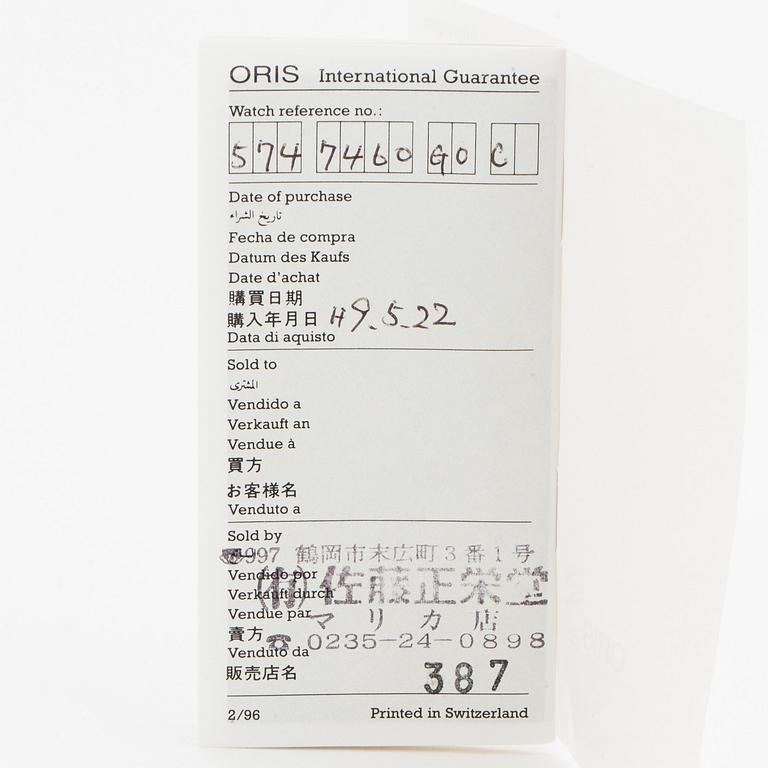 ORIS, Rectangular Pointer, wristwatch, 26 x 38 mm.