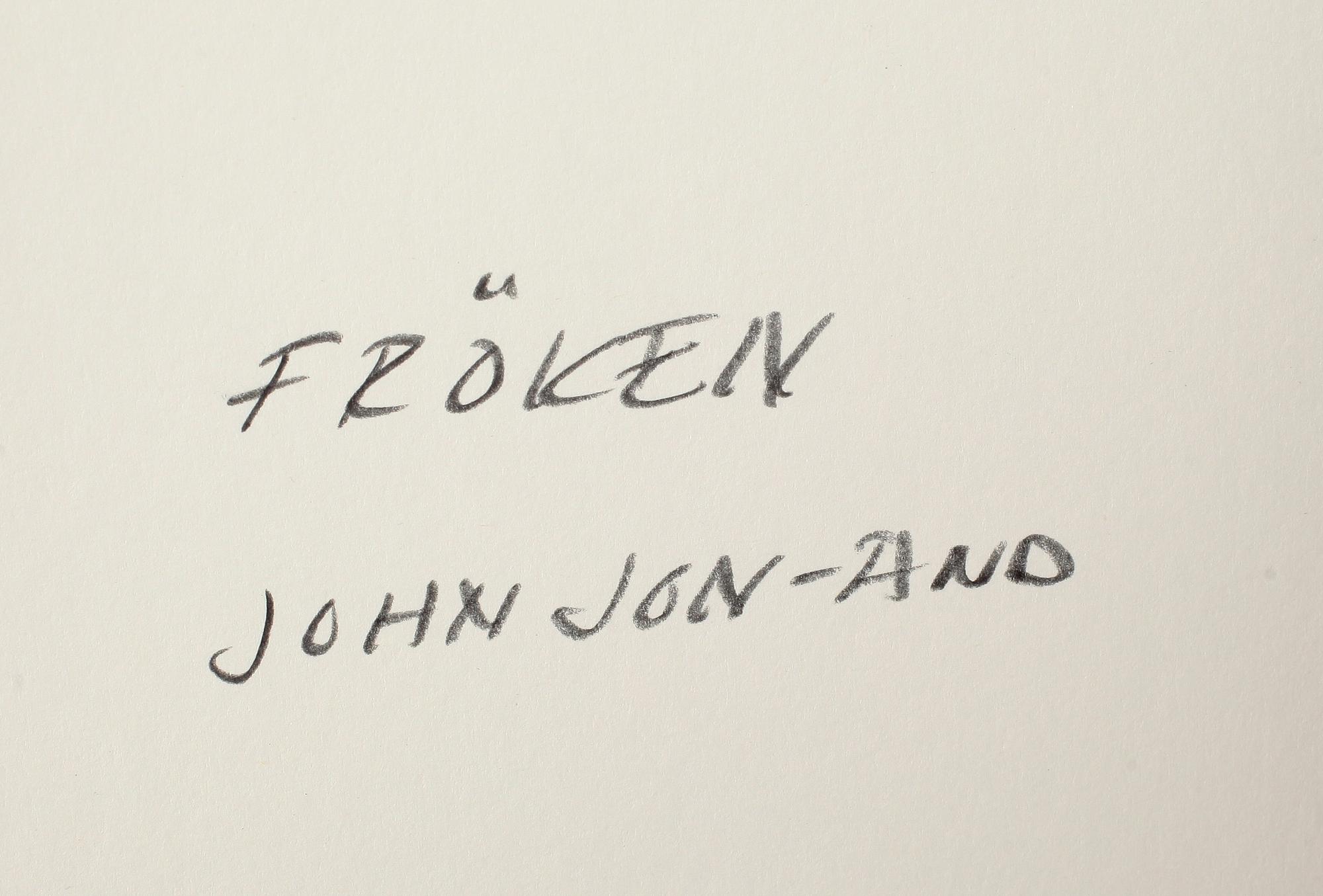 JOHN JON-AND, krita, stämpelsignerad.