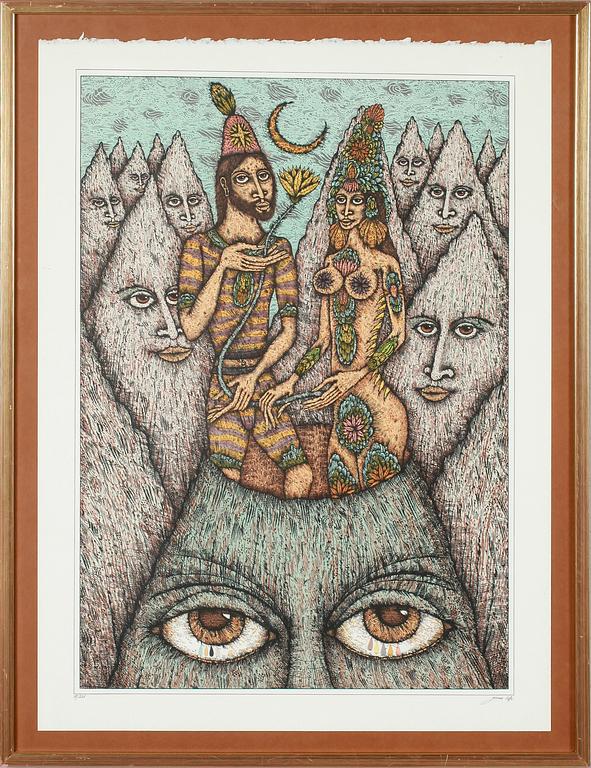 GERALD STEFFE, färglitografi, signerad och numrerad 18/225.