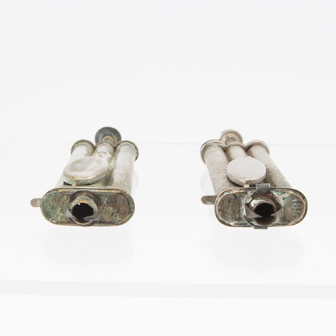 Foley & Ruse lighters, 2 pcs "Pellet match lighter", Canada circa 1888.