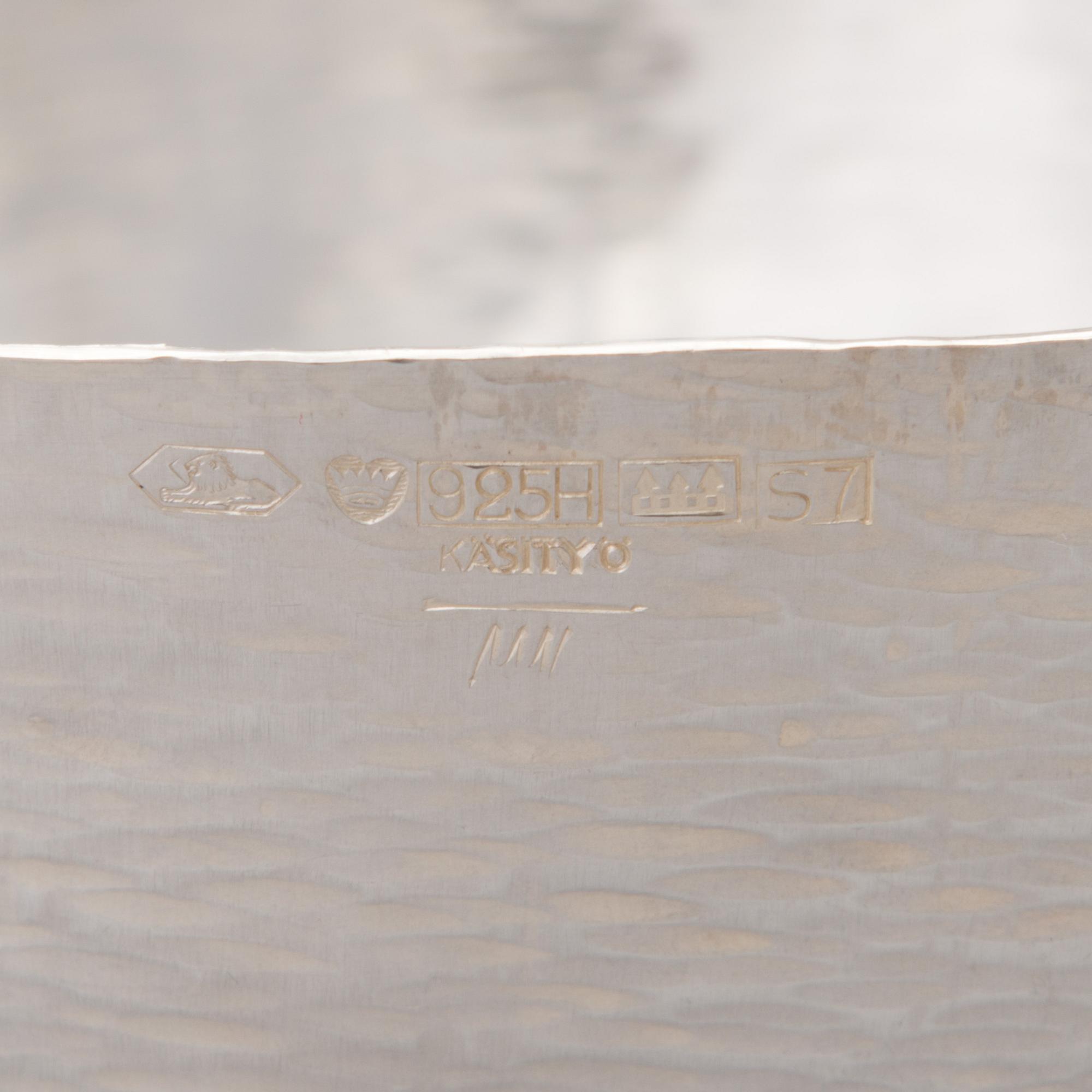 TAPIO WIRKKALA, SKÅL, sterling silver, Hopeakeskus, Tavastehus 1971. Vikt 568 g.