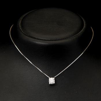 HÄNGE, briljantslipad diamant, 18K vitguld.