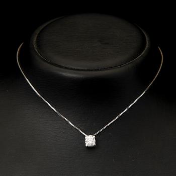 A PENDANT, brilliant cut diamond, 18K white gold.