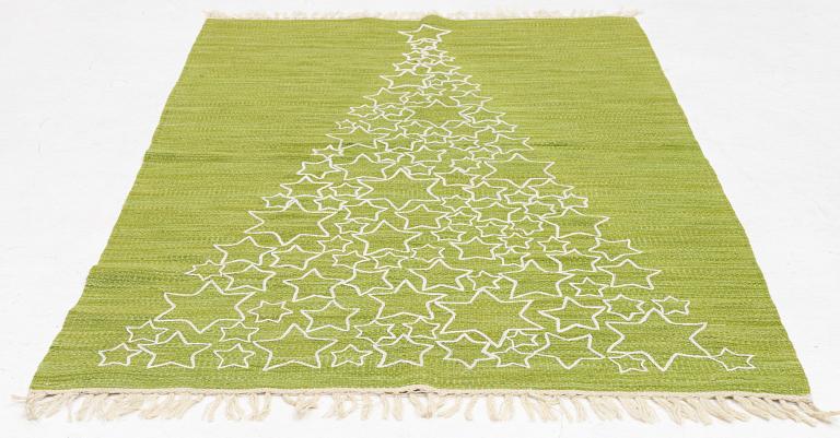 A hand-embroidered Kelim rug, c. 184 x 115 cm.