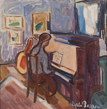 Karin Parrow, At the piano.