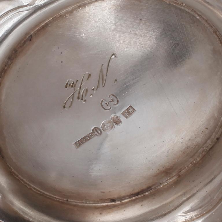 KAFFESERVIS, silver, 3 delar,  NLD & Co, 1932, vikt 1463 gram.