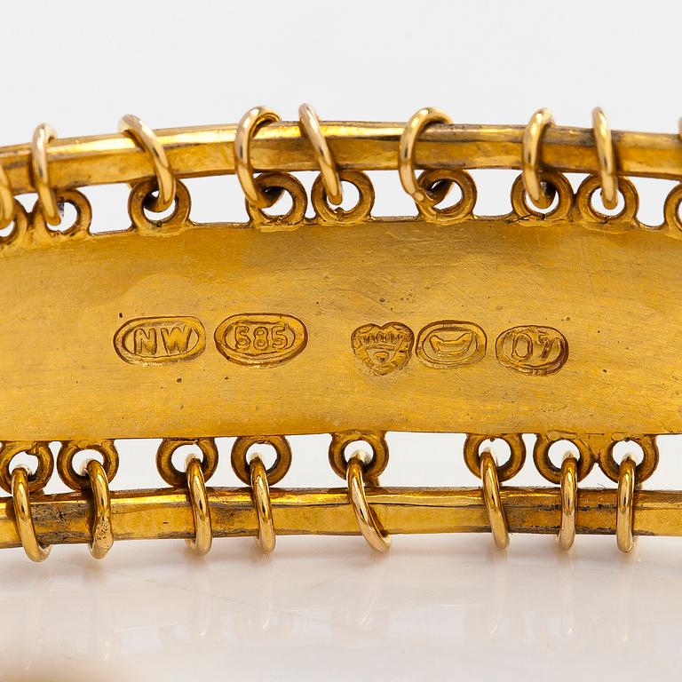 Tapio Wirkkala, a 14K gold "Viking bracelet" for Westerback, Helsinki 1967.