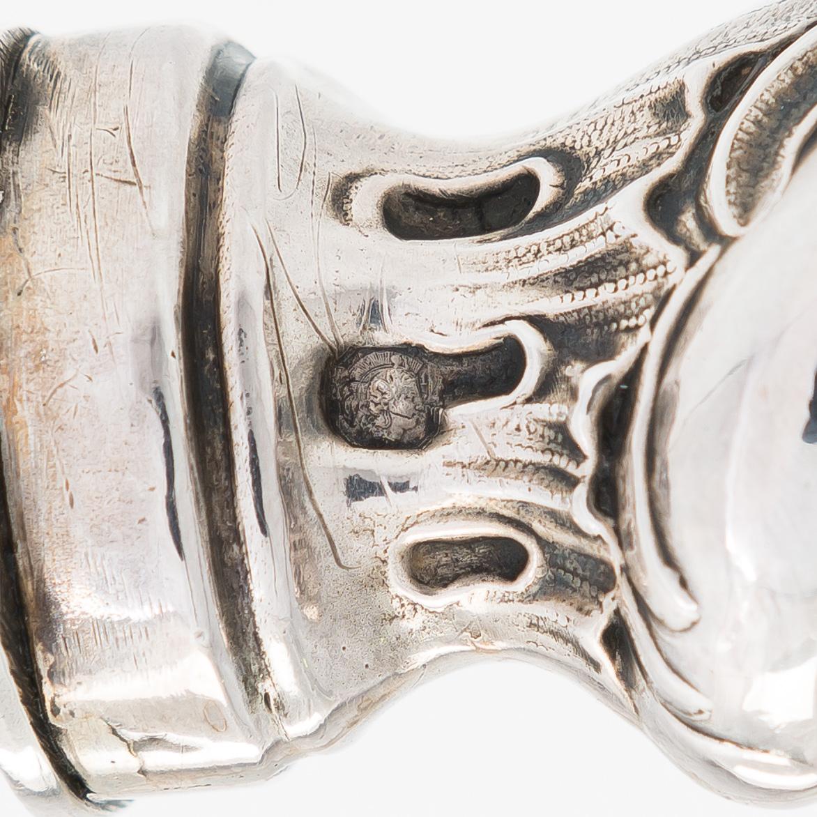 Eugène Doutre-Roussel, fiskserveringsbestick, silver, Paris, Frankrike 1900-talets början.
