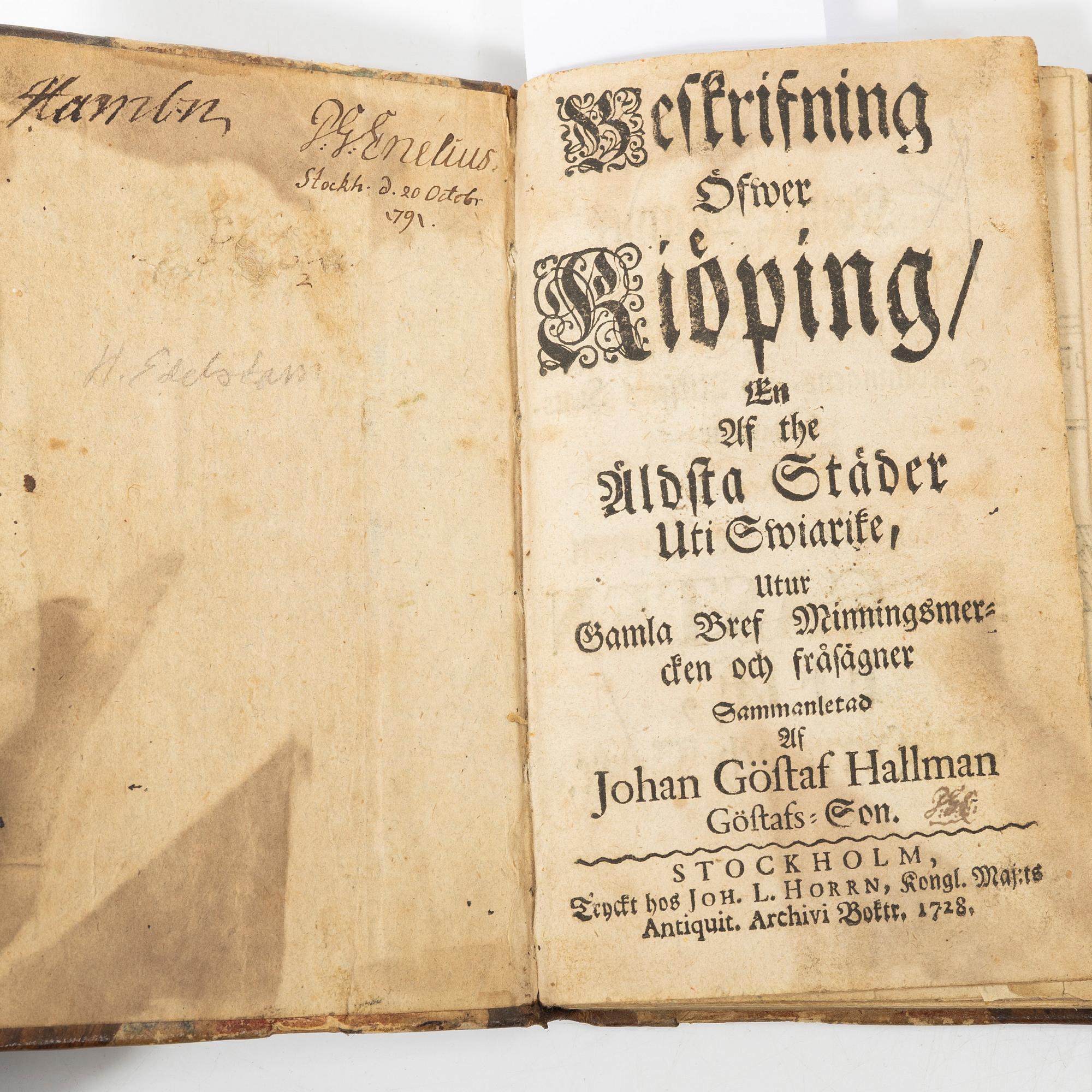 Historia & topografi, 1755, 1728.
