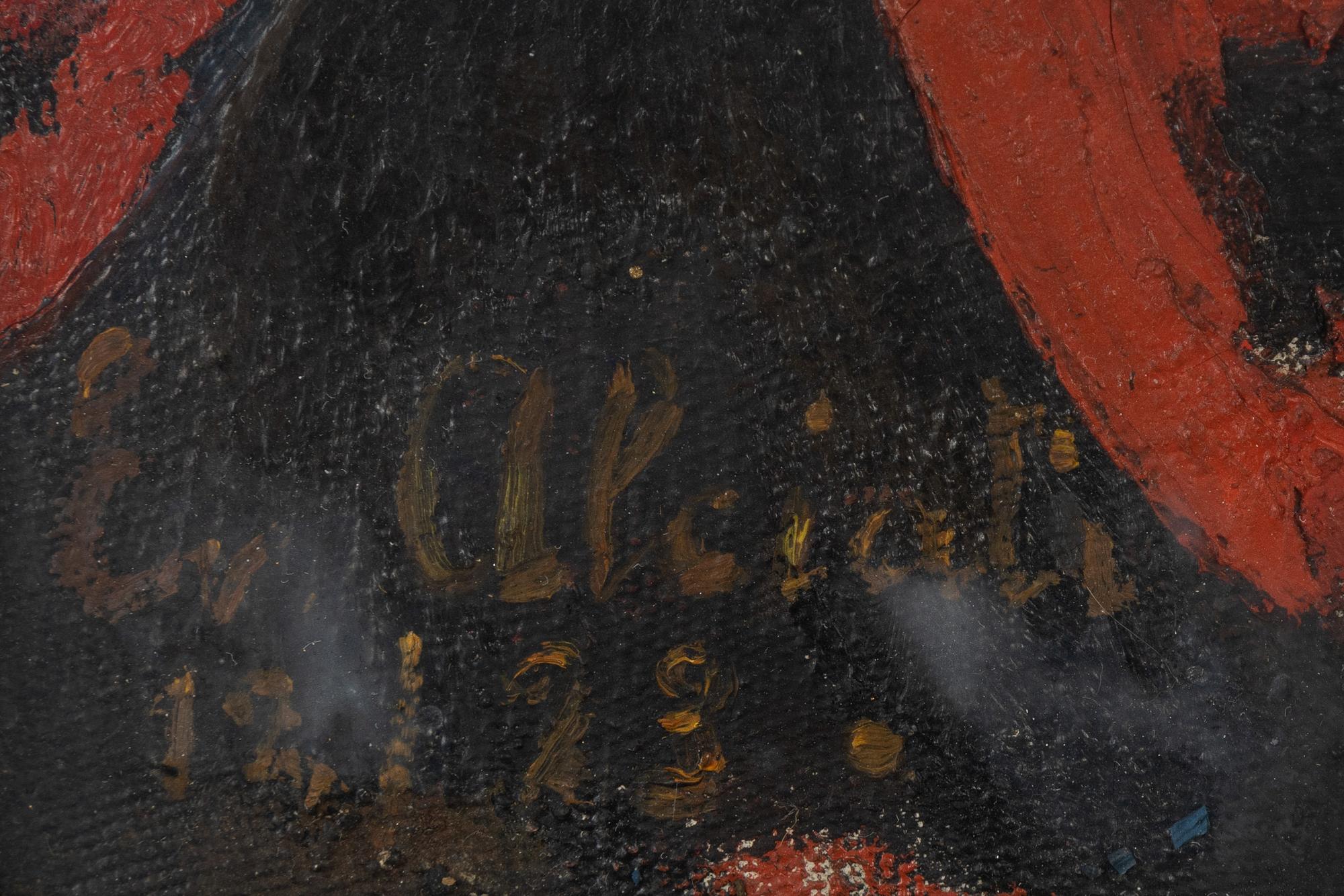 Evangelina Gemma Alciati, oil on canvas, signed and indistingtly dated.