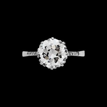 866. RING, briljantslipad diamant, (äldre slipning) 2.83 ct.