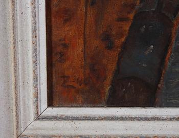 OKÄND KONSTNÄR, olja på pannå. Sign. o dat. 1940.