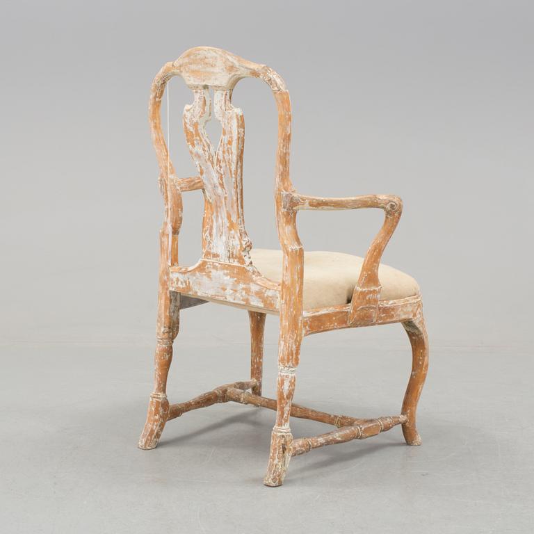 A rococo armchair.