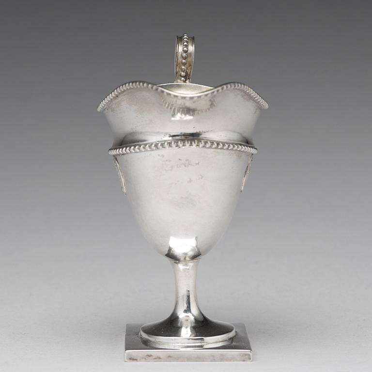 Stephan Westerstråhle, gräddkanna, silver, Stockholm 1785. Gustaviansk.