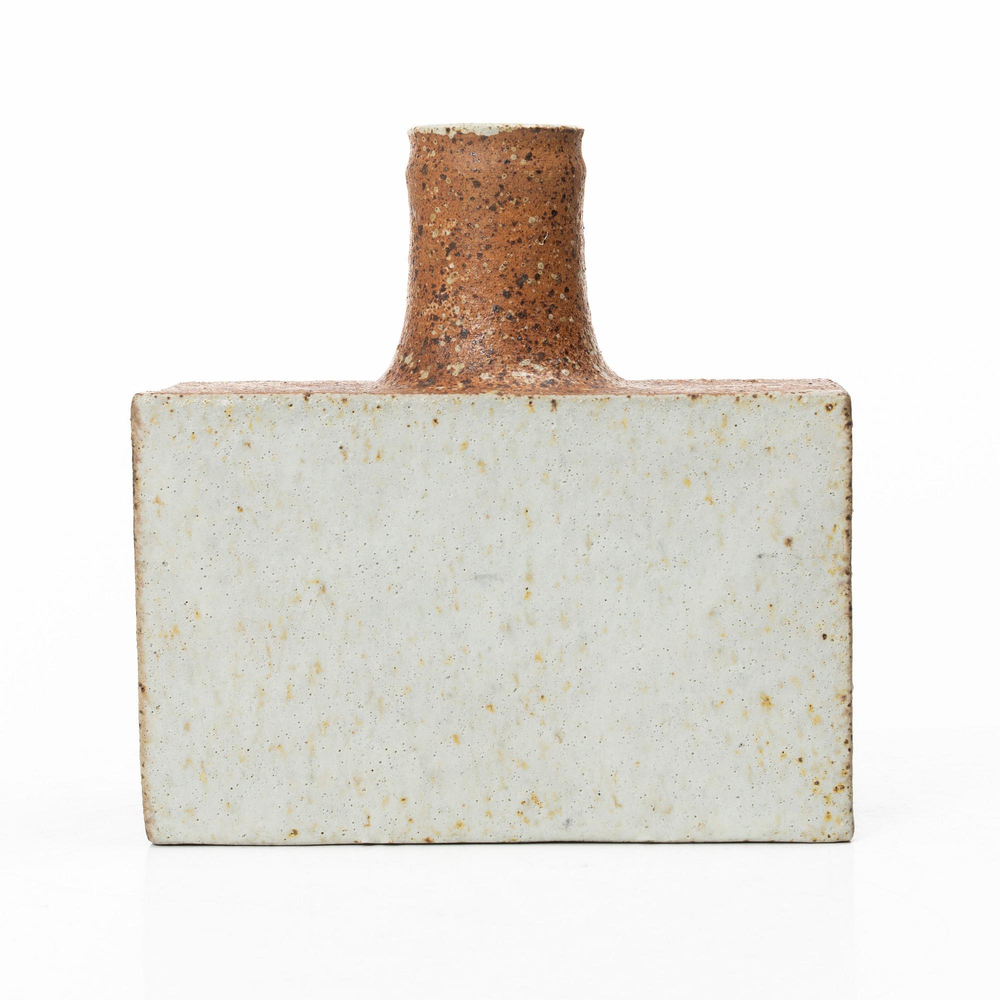 Guido Gambone, a stoneware vase/flask, italy, 1950's.