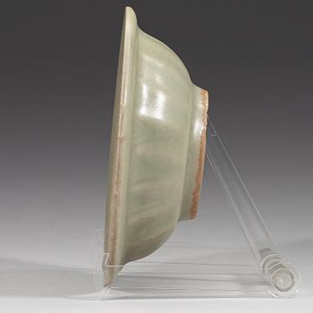 A celadon glazed dish, Ming dynasty (1368-1644).