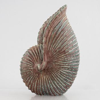 Gunnar Nylund, skulptur, "gondolsnäcka", Rörstrand, 1940-50-tal.