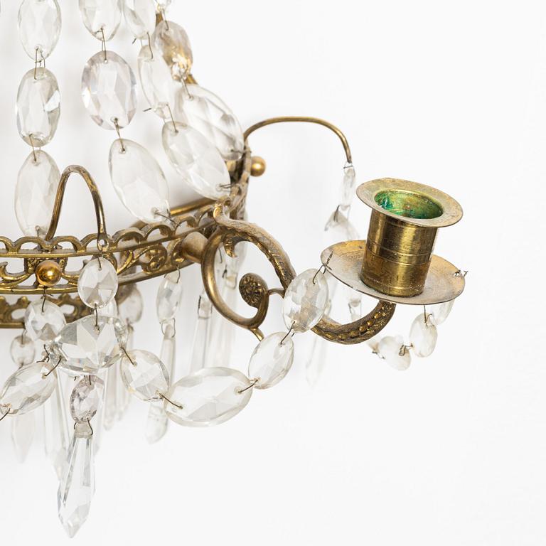 A pair of Empire style wall sconces, mid-20th Century.