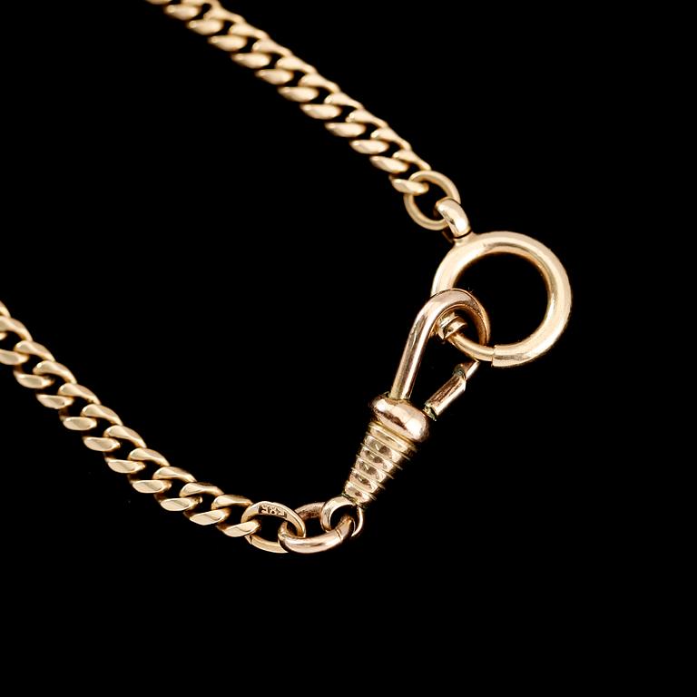 FICKURSKEDJA, 14 k guld. Vikt ca 14 g.