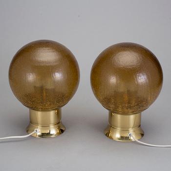 BORDSLAMPOR, ett par, Bergboms, 1970-tal.