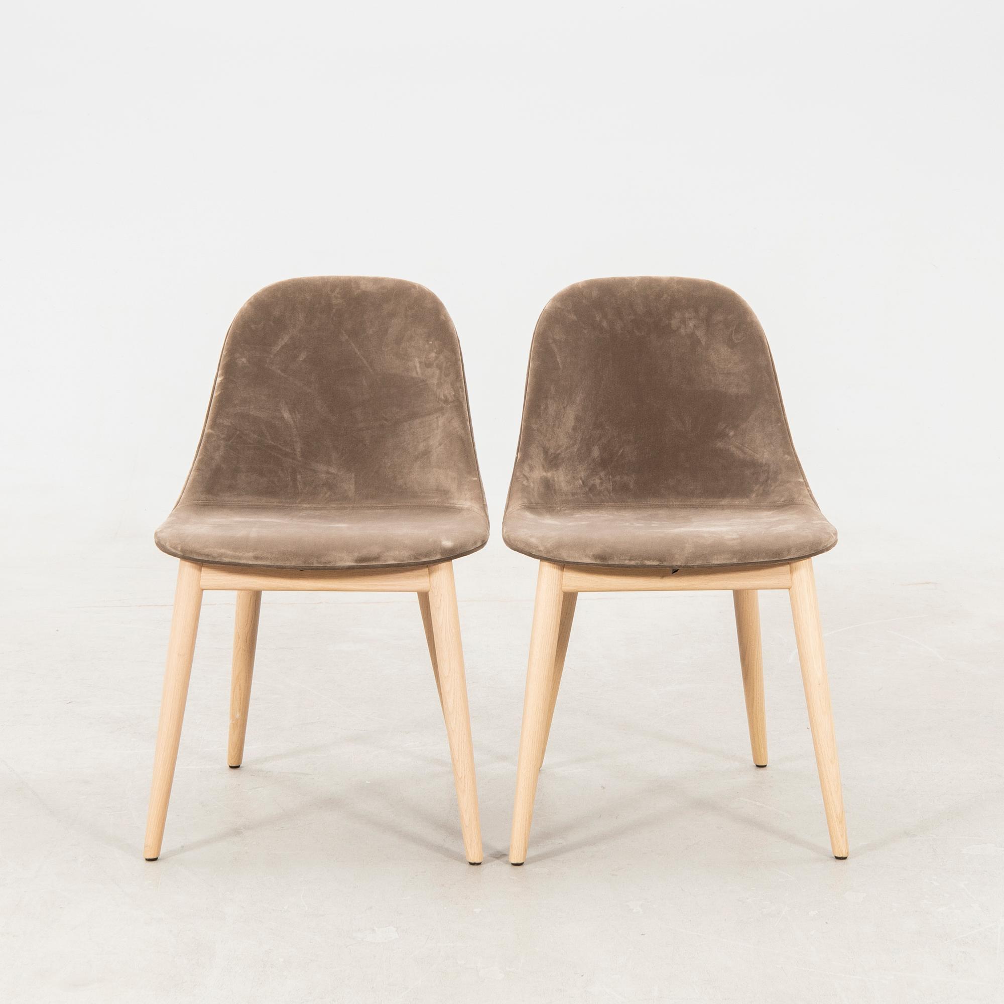 Norm Architects "Harbour Dining Chair" armchairs, a pair, and chairs, a pair, for Audo Copenhagen, contemporary.