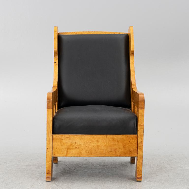 An Art Nouveau armchair, circa 1900, Northern Europe.