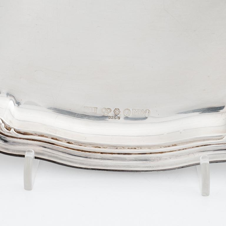 GAB, bricka, sterlingsilver, Stockholm 1938.