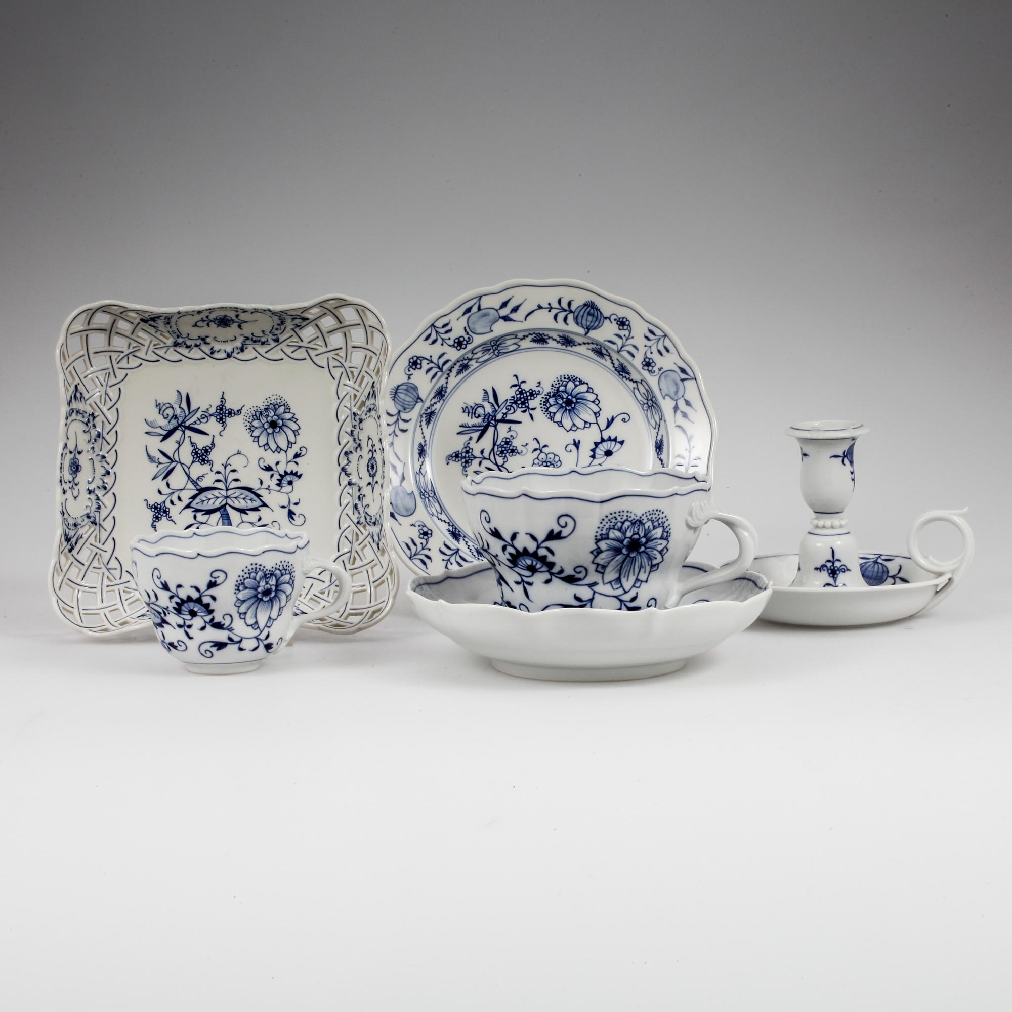 SERVIS, 17 delar, porslin, Meissen.