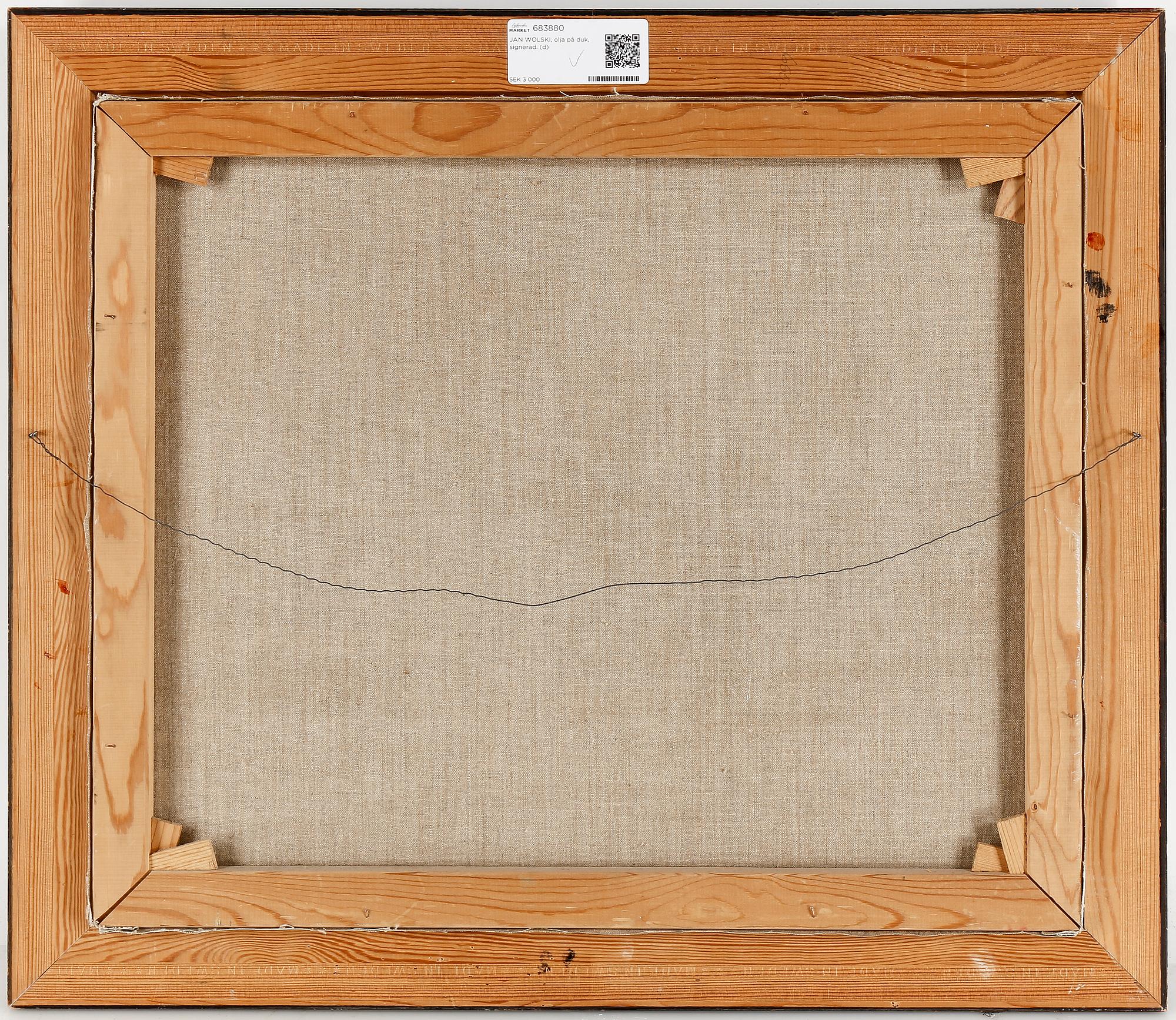 JAN WOLSKI, olja på duk, signerad.