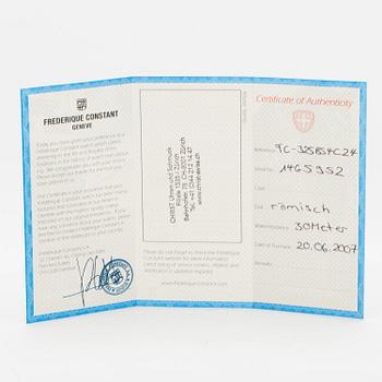 FREDERIQUE CONSTANT, Dual Time, wristwatch, 31 x 47 mm.