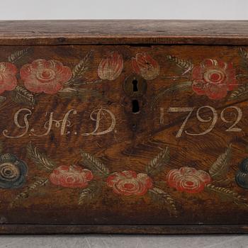 A chest, Sweden, dated 1792.