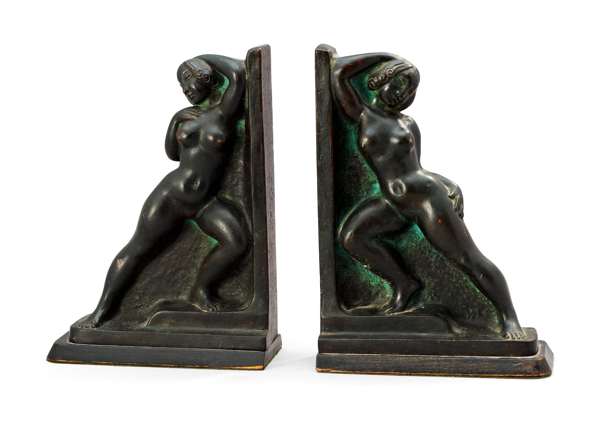 AXEL GUTE, bokstöd, ett par, 1929.