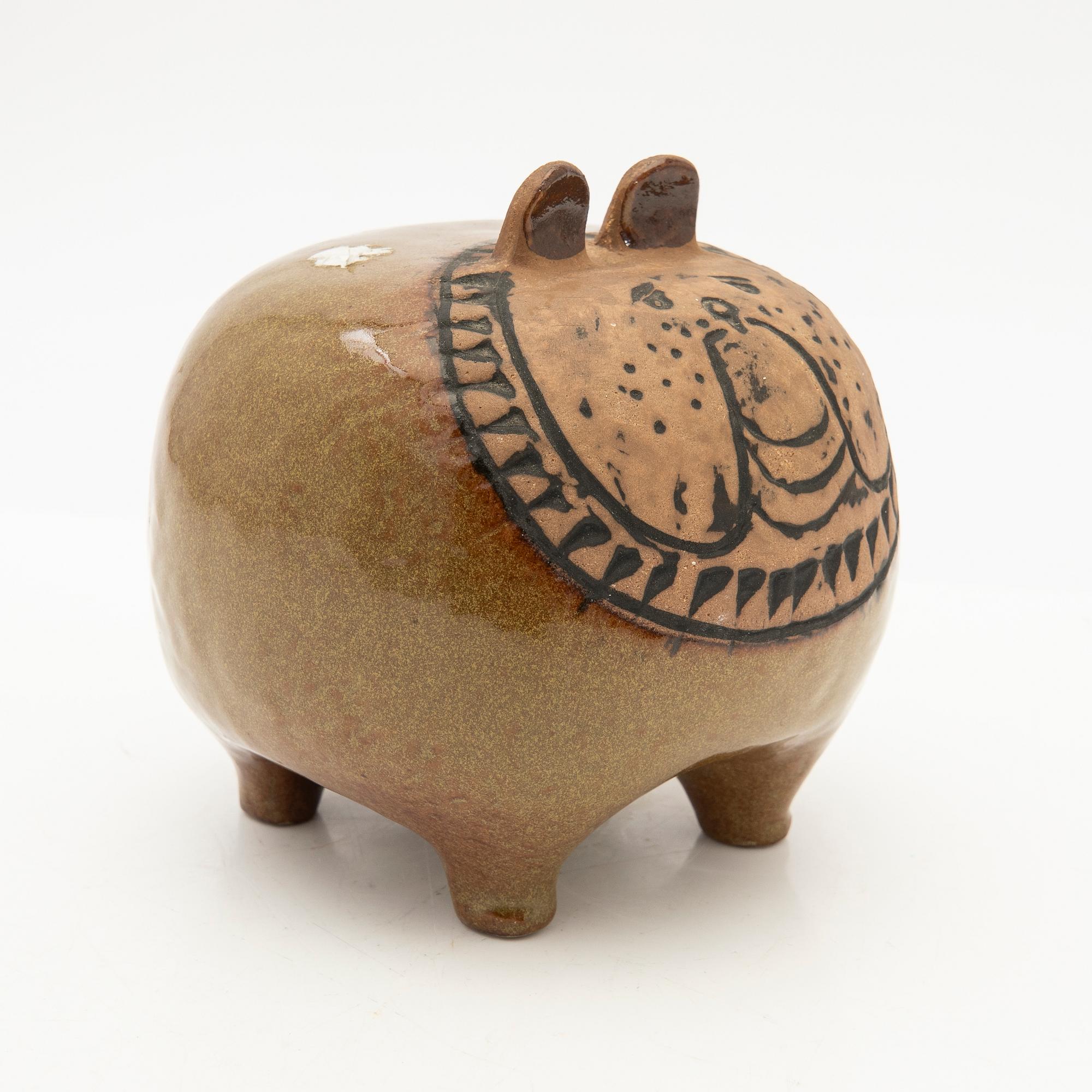 Lisa Larson, Figure, stoneware, "Bulldog", from the series "Stora zoo", Gustavsberg.