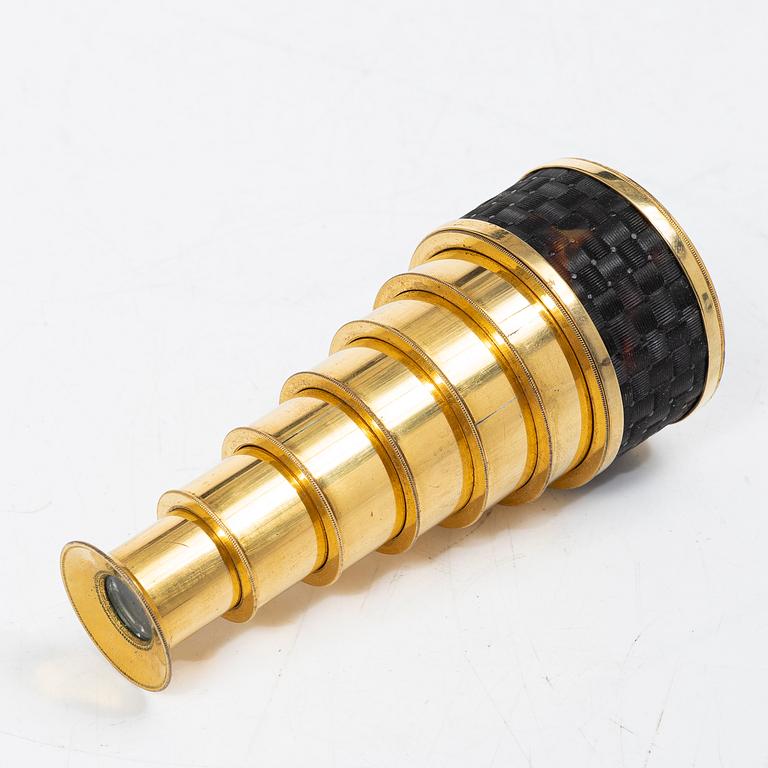 A 19th century spyglass in case.