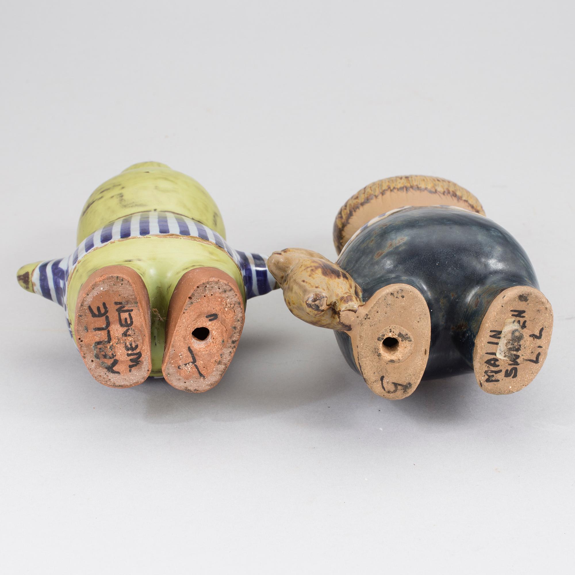 Lisa Larsson, 2 pieces, figurines, pottery, from the series "Larson kids.".
