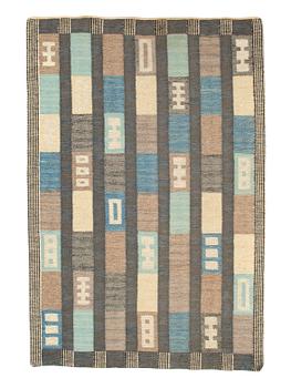 CARPET. Flat weave. 174 x 117,5 cm. Signed KLH IK.