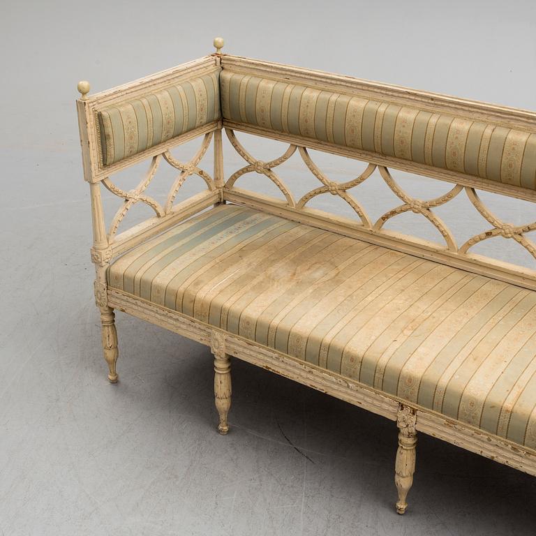 a late Gustavian sofa, early 18th century.