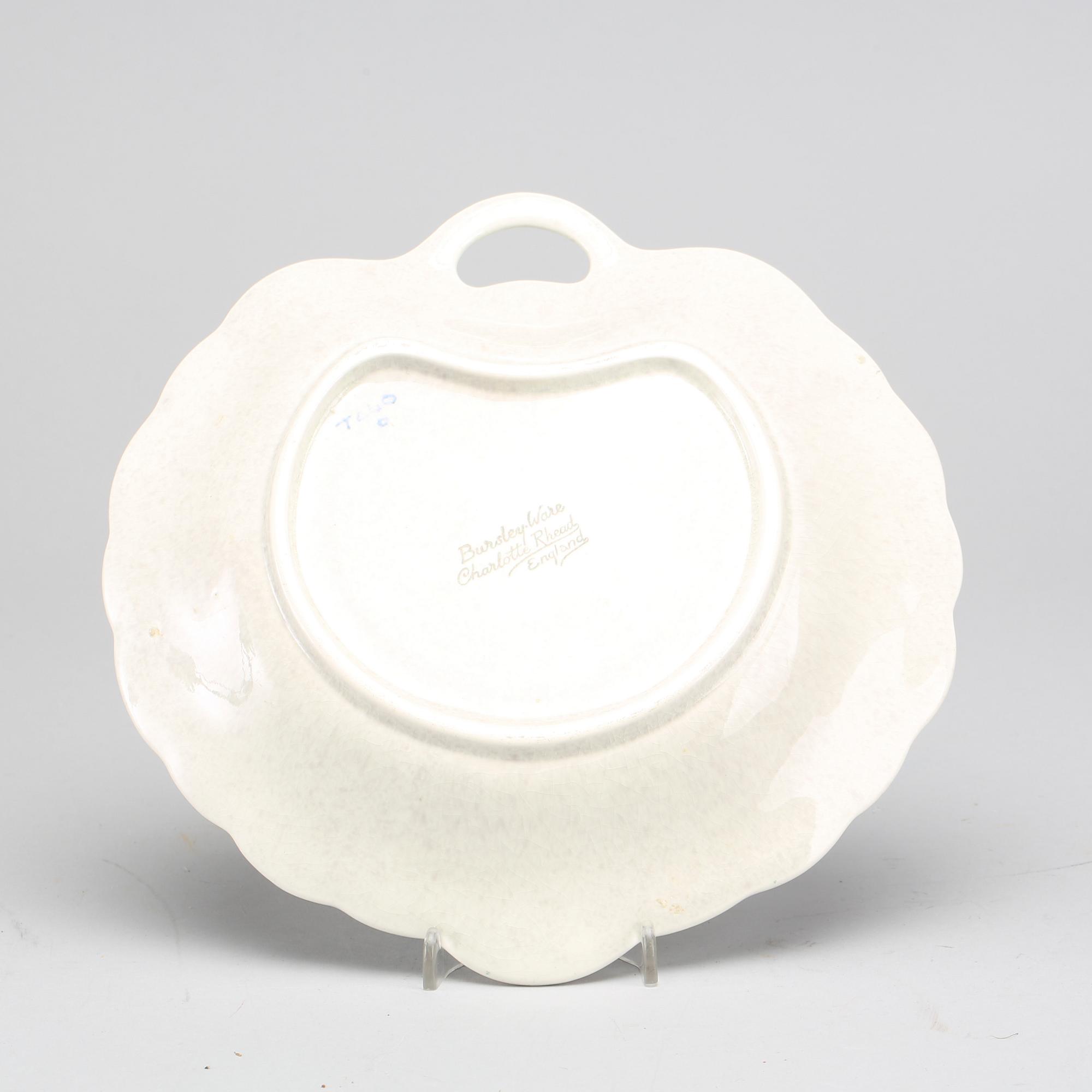 A CHARLOTTE RHEAD PLATE FROM BURSLEY WARE.