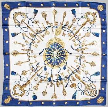 459. An early 1980s silk scarf "Les Clefs" by Hermès.