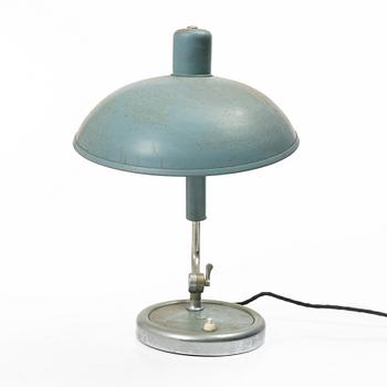 Christian Dell, a functionalist table lamp, model 6632, Kaiser Idell, 1930s.