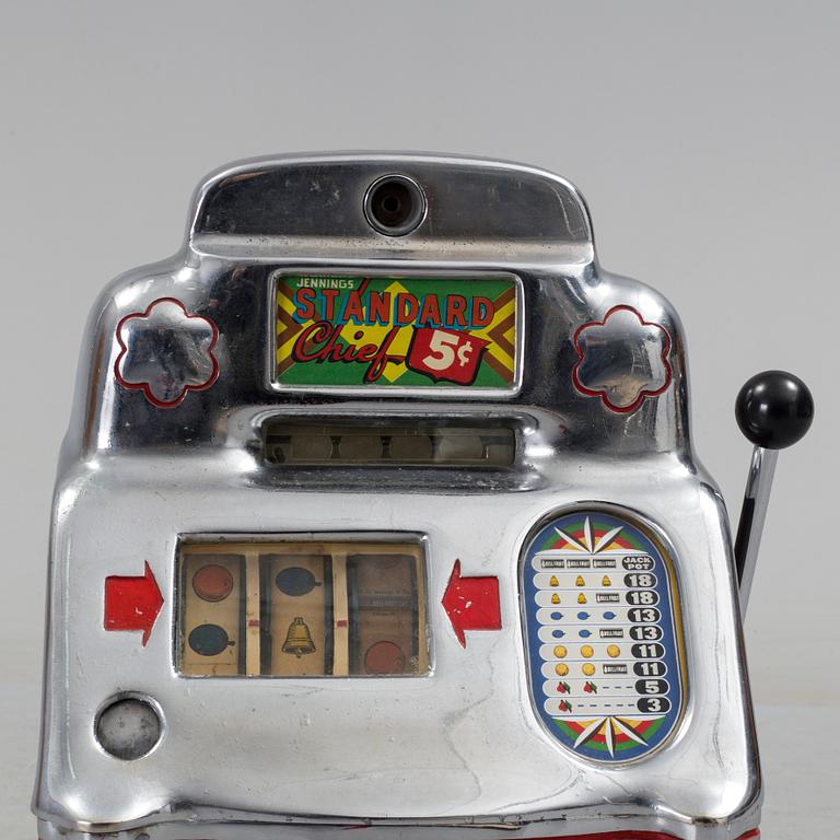 A Jennings Standard Chief Slot Machine, first half of the 20th century.