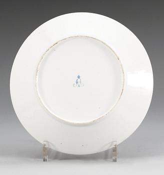 TALLRIK, porslin. Kejserliga Porslinsmanufakturen, S:t Petersburg, Nicolaus I.
