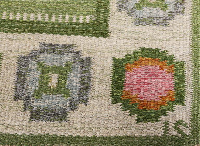 Ingegerd Silow, gallerimatta, rölakan, signerad IS, ca 163 x 82 cm.