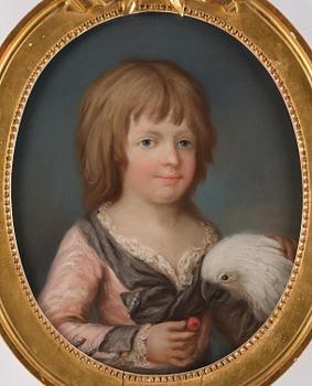 Jonas Forsslund, his circle, Portrait depicting “Emilia Fredrika Aurora De Geer af Finspong” and probably her sister “Charlotta Aurora”.